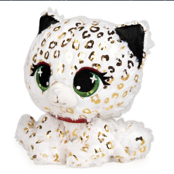 P.Lushes Designer Fashion Pets 24K Carti Snow Leopard Stuffed Animal Plush, 6" - Picture 2 of 4